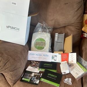uPunch Time Clock Kit in White and Green